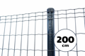 Zvárané pletivo PVC, 200cm(101,6x50,8/2,5) - 25m antracit