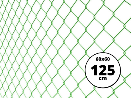 Štvorhranné pletivo KLASIK (PVC+ZN) - zelené, výška 1,25m x 25m