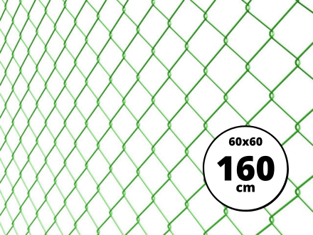 Štvorhranné pletivo KLASIK (PVC+ZN) - zelené, výška 1,60m x 25m