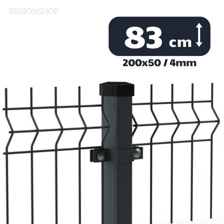 3D Panel - 0,83/2,5m(200x50;4) - Antracit