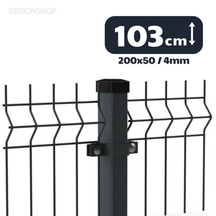 3D Panel - 1,03/2,5m(200x50;4) - Antracit
