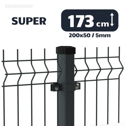 3D Panel SUPER - 1,73/2,5m(200x50;5) - Antracit