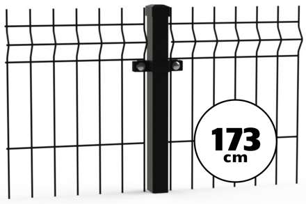 3D Panel - 1,73/2,5m(205x55;4) - Antracit