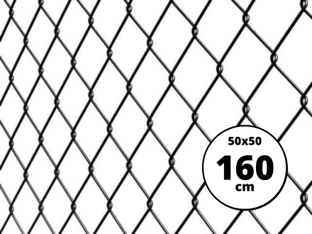 Pletivo štvorhranné PVC, 160cm(50x50,2,5) - 25m antracit Pletivo štvorhranné PVC, 160cm(50x50,2,5) - 25m antracit