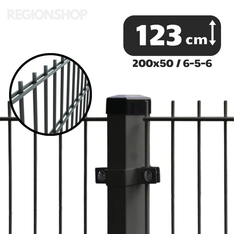 2D Panel - 1,23/2,5m(200x50;6/5/6) - Antracit
