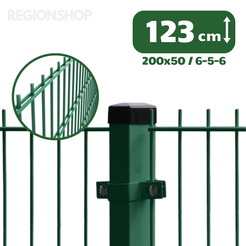 2D Panel - 1,23/2,5m(200x50;6/5/6) - Zelený