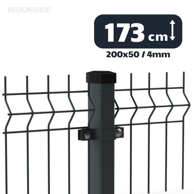 3D Panel - 1,73/2,5m(200x50;4) - Antracit