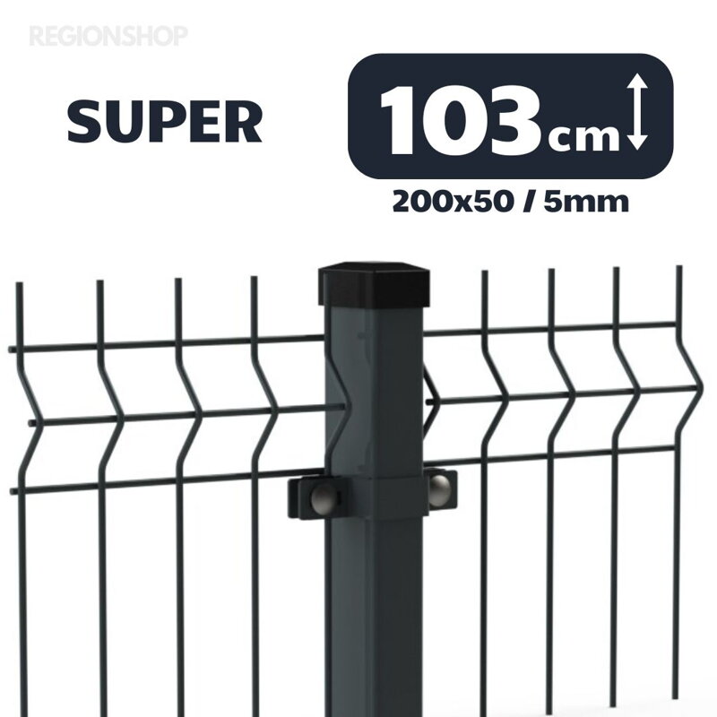 3D Panel SUPER - 1,03/2,5m(200x50;5) - Antracit