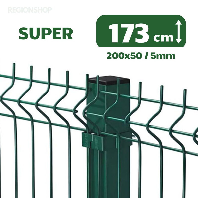 3D Panel SUPER - 1,73/2,5m(200x50;5) - Zelená