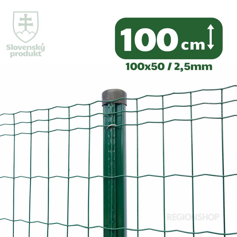 Zvárané pletivo PVC, 100cm(101,6x50,8/2,5) - 25m zelené Zvárané pletivo PVC, 100cm(101,6x50,8/2,5) - 25m zelené