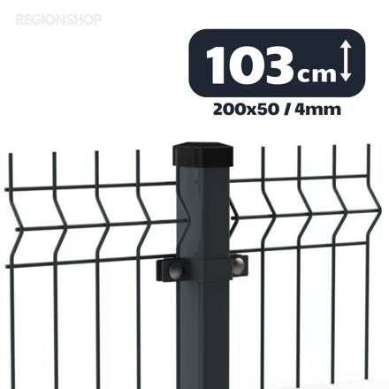 3D Panel - 1,03/2,5m(200x50;4) - Antracit