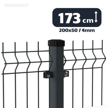 3D Panel - 1,73/2,5m(200x50;4) - Antracit