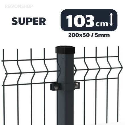 3D Panel SUPER - 1,03/2,5m(200x50;5) - Antracit
