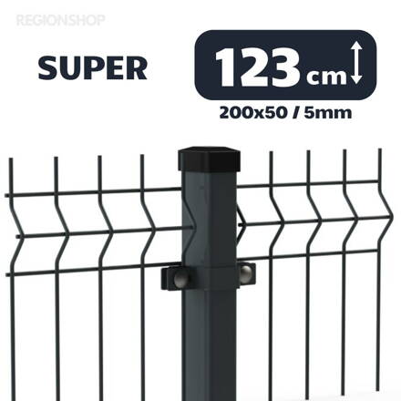 3D Panel SUPER - 1,23/2,5m(200x50;5) - Antracit