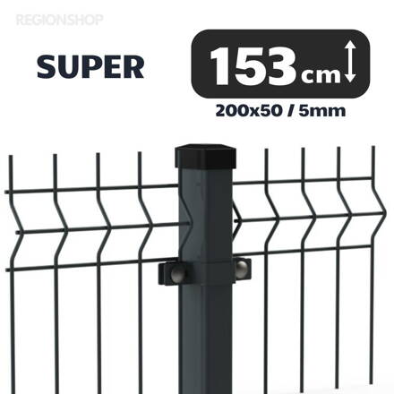 3D Panel SUPER - 1,53/2,5m(200x50;5) - Antracit