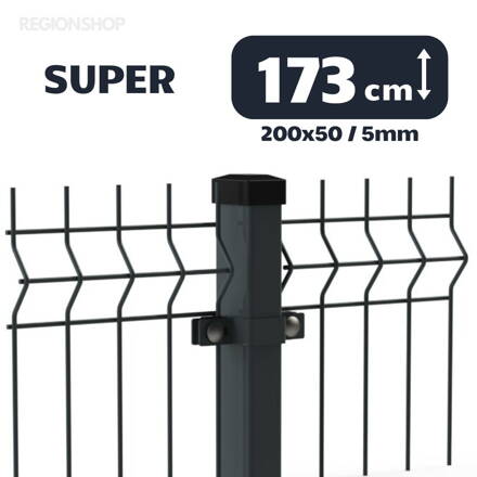 3D Panel SUPER - 1,73/2,5m(200x50;5) - Antracit