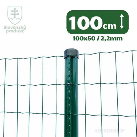 Zvárané pletivo PVC, 100cm(101,6x50,8/2,1) - 25m zelené