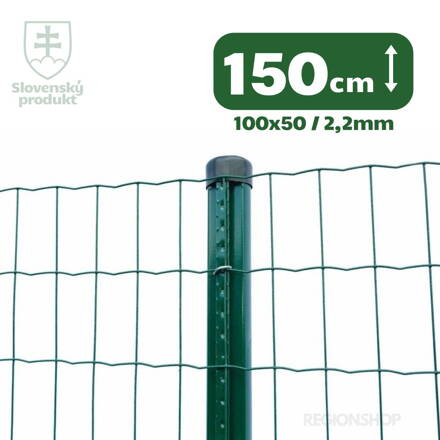 Zvárané pletivo PVC, 150cm(101,6x50,8/2,1) - 25m zelené