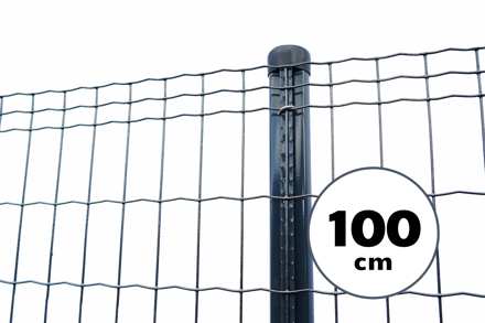Zvárané pletivo PVC, 100cm(101,6x50,8/2,5) - 25m antracit