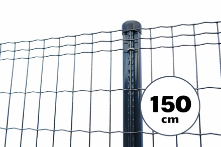 Zvárané pletivo PVC, 150cm(101,6x50,8/2,5) - 25m antracit